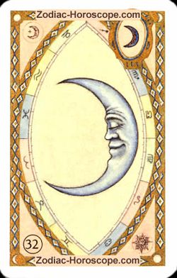 The moon astrological Lenormand Tarot