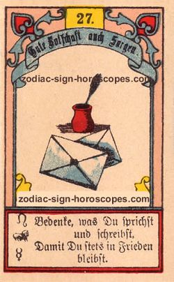 The letter, monthly Virgo horoscope October