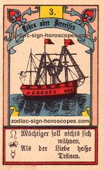 The ship antique Lenormand Tarot